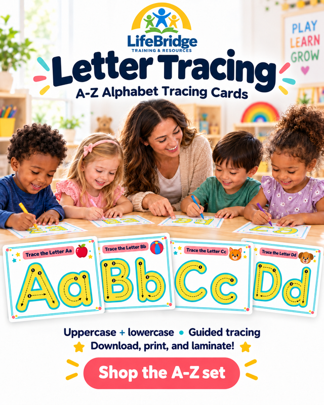 Alphabet Letter Tracing A-Z | 26 Printable Uppercase & Lowercase Cards ...